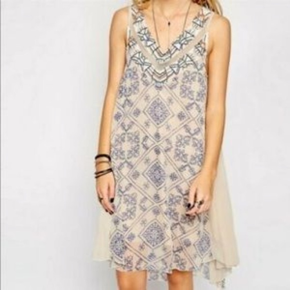 Free people Ancient Mystery Dress Beige Size XS